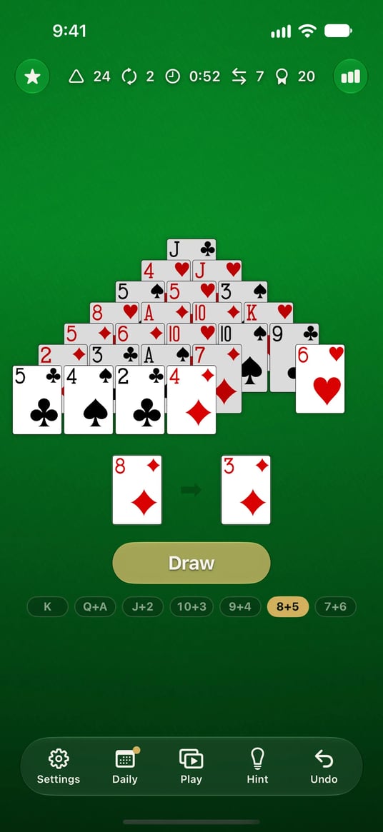 Pyramid Solitaire: No Ads on iPhone